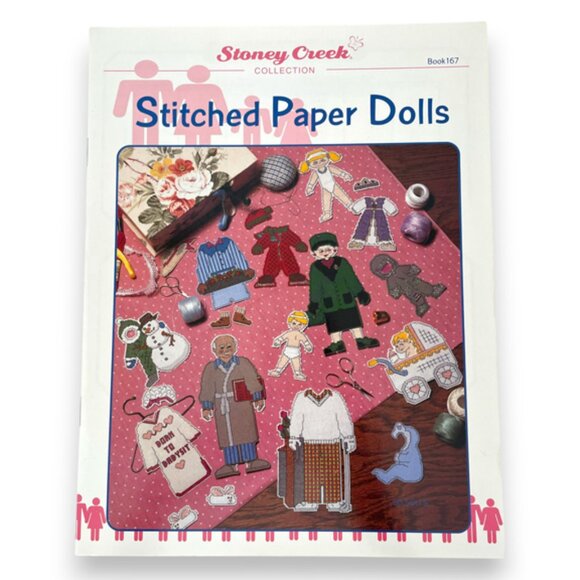 Stoney Creek Stitched Paper Dolls Counted Cross Stitch Booklet 1997 - Picture 1 of 5